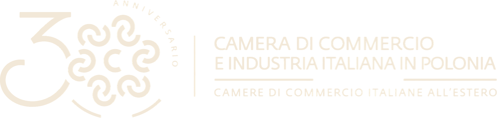 Logotyp jubileuszowy 30-lecia — Camera di Commercio e Industria Italiana in Polonia